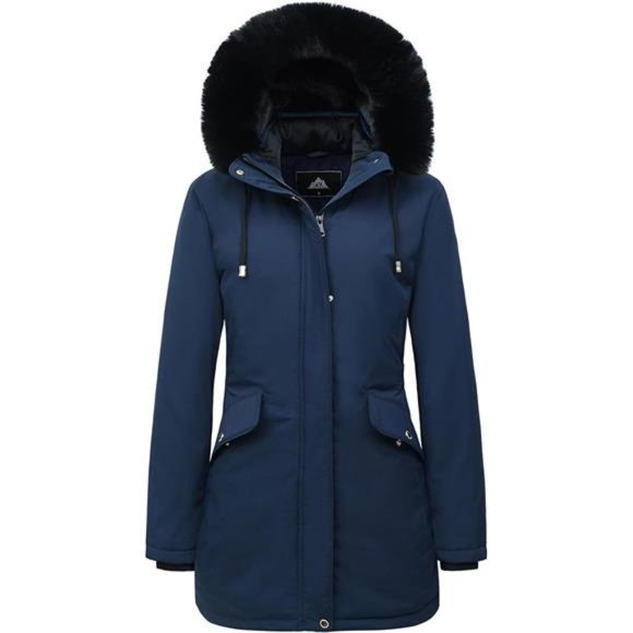 Women's Long Winter Down Coat Fleece Lined Parka Puffer Jacket